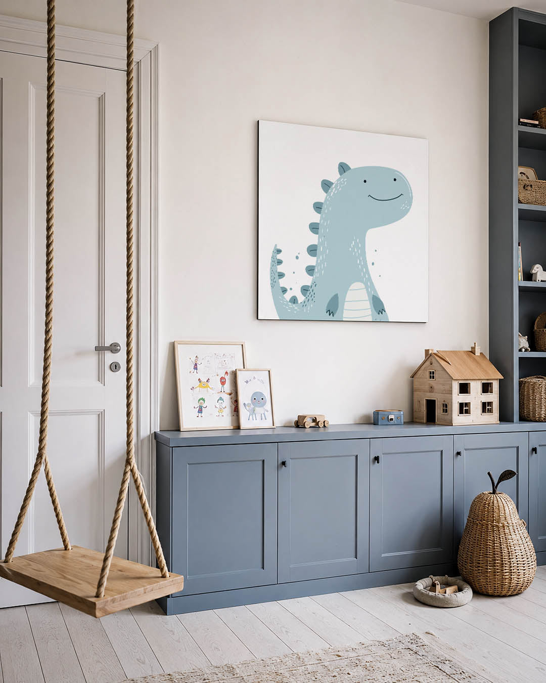 Vrolijke dinosaurus illustratie Kunstwerk