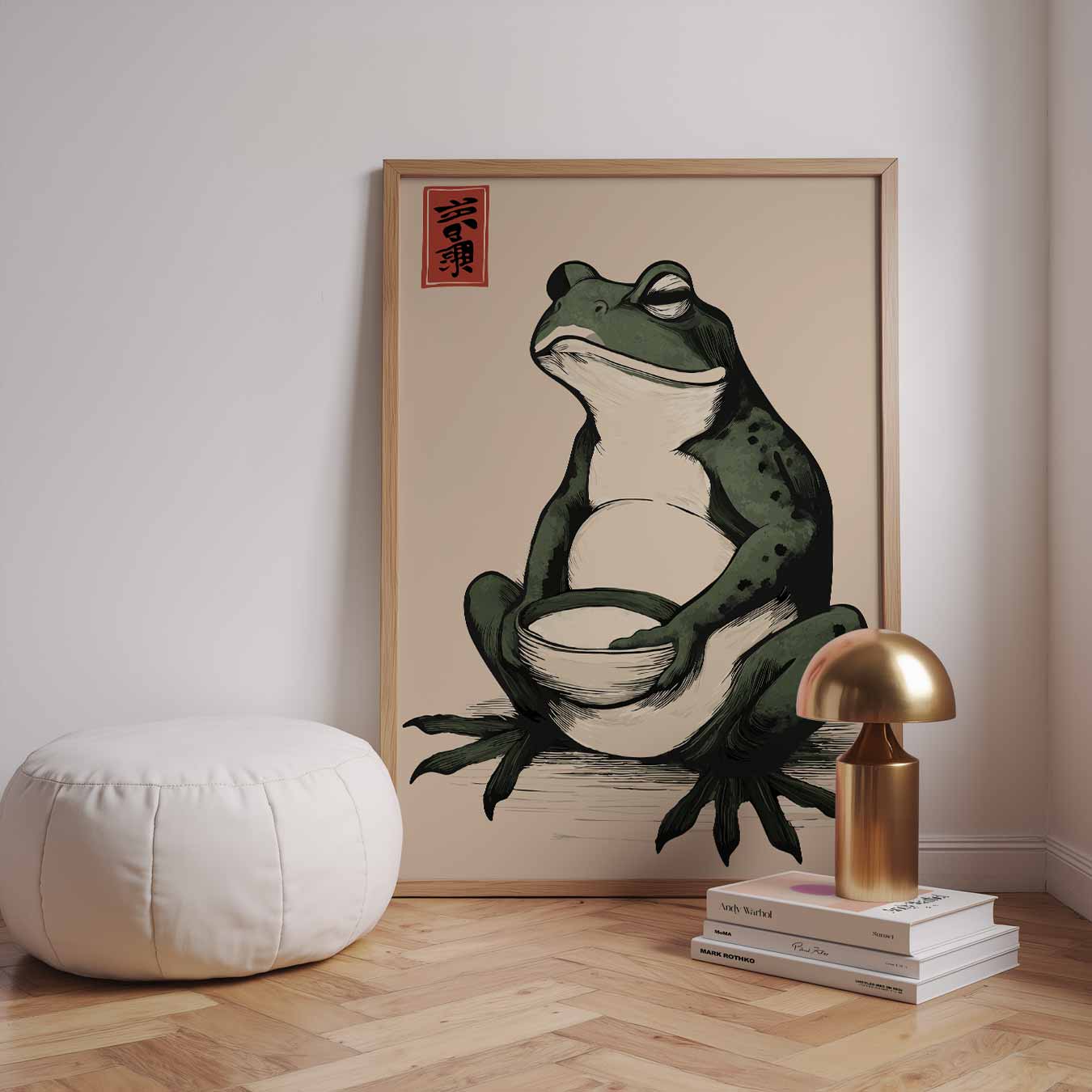 Rustgevende Kikker Poster-WallArtistic