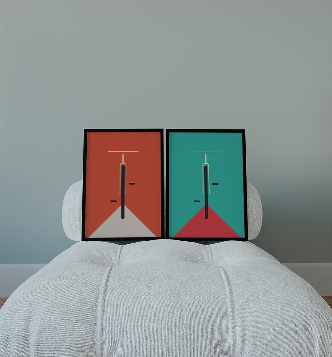 Fiets en lijnenspel Posterset