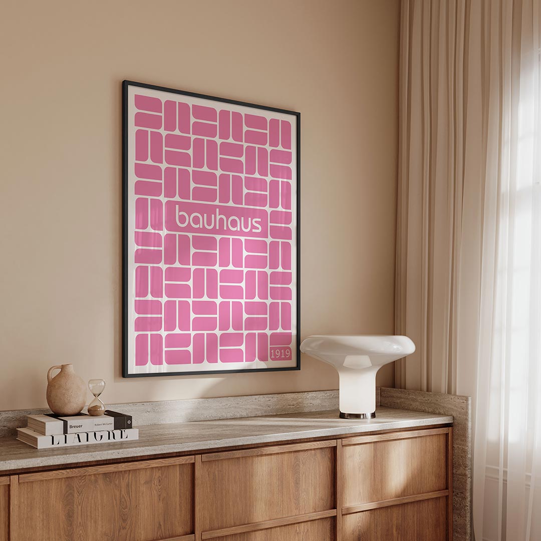 Roze vlakritme Poster