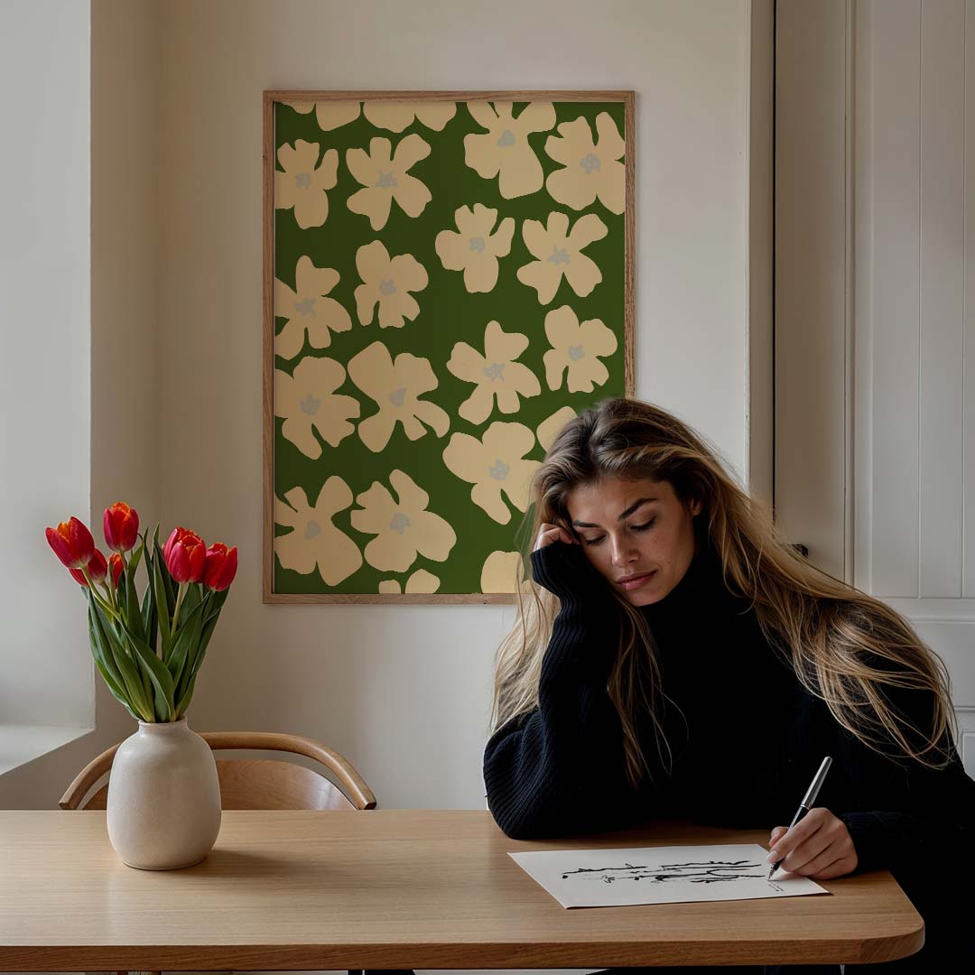 Bloemrijke Elegantie Poster-WallArtistic