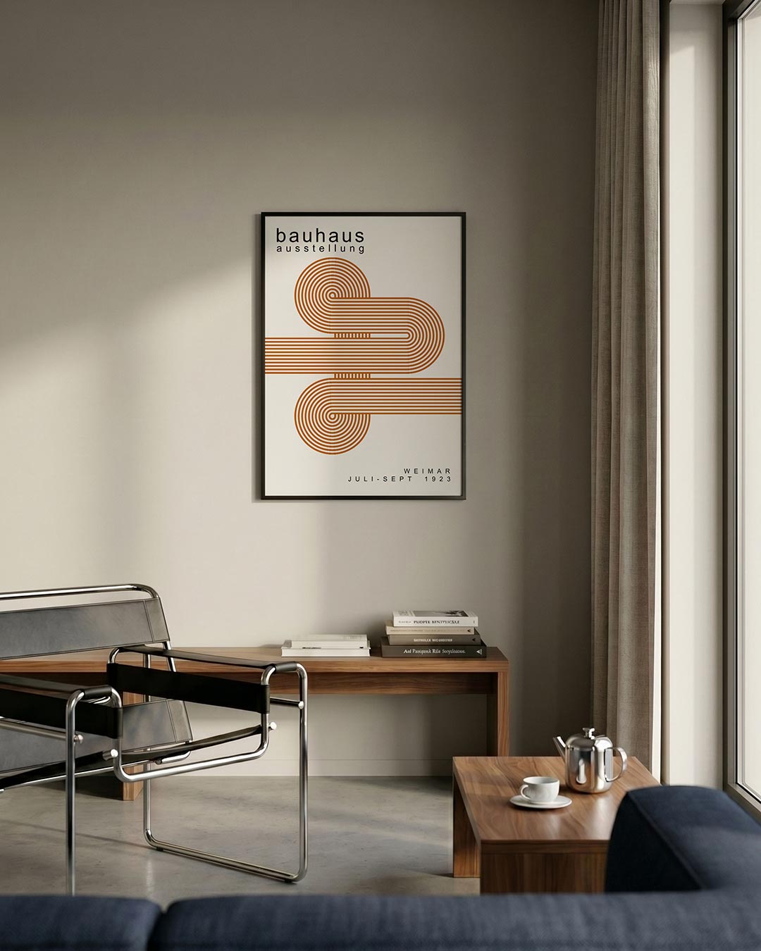 Lijnen en cirkelpatronen Poster