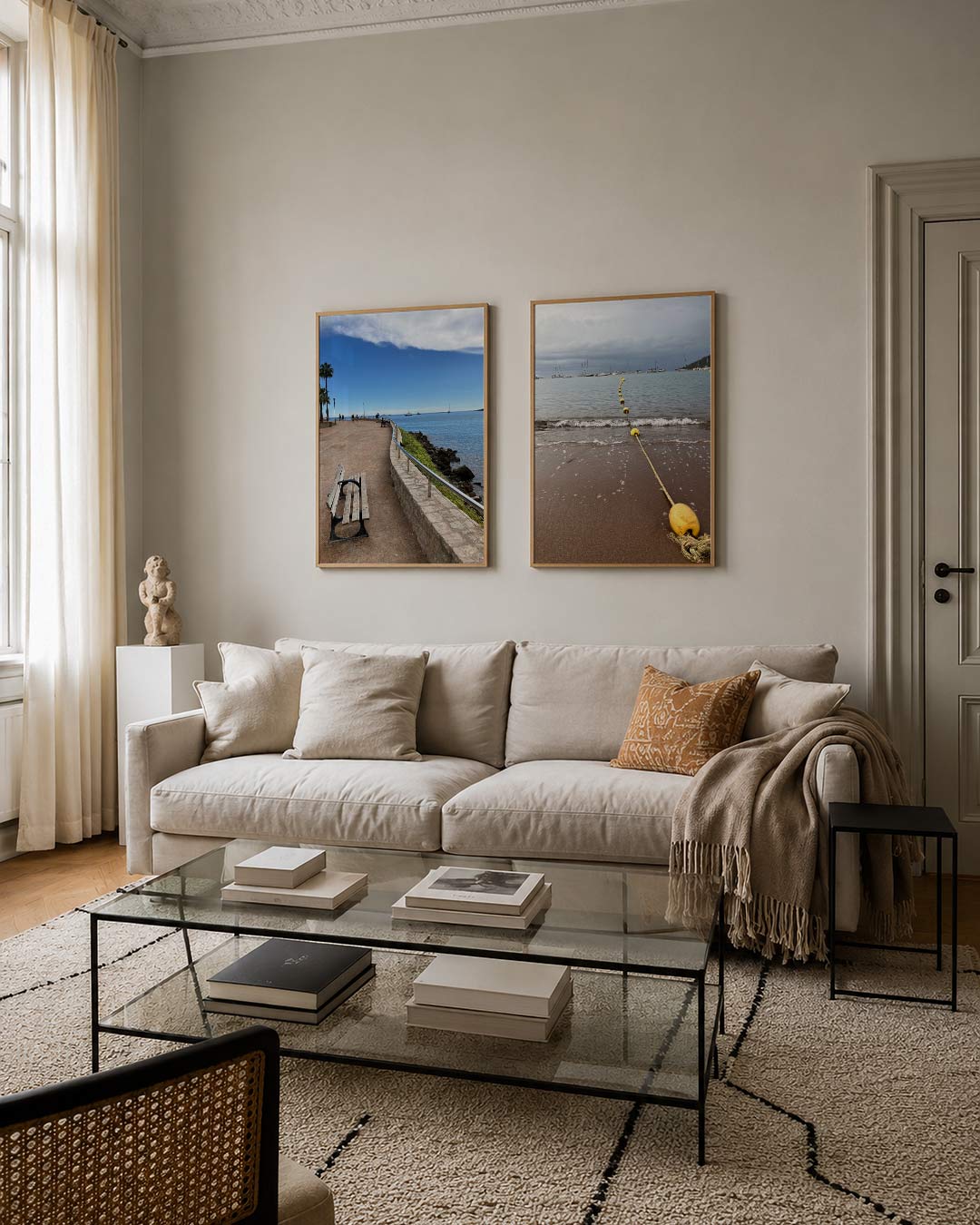 Kustlijn en horizon Posterset