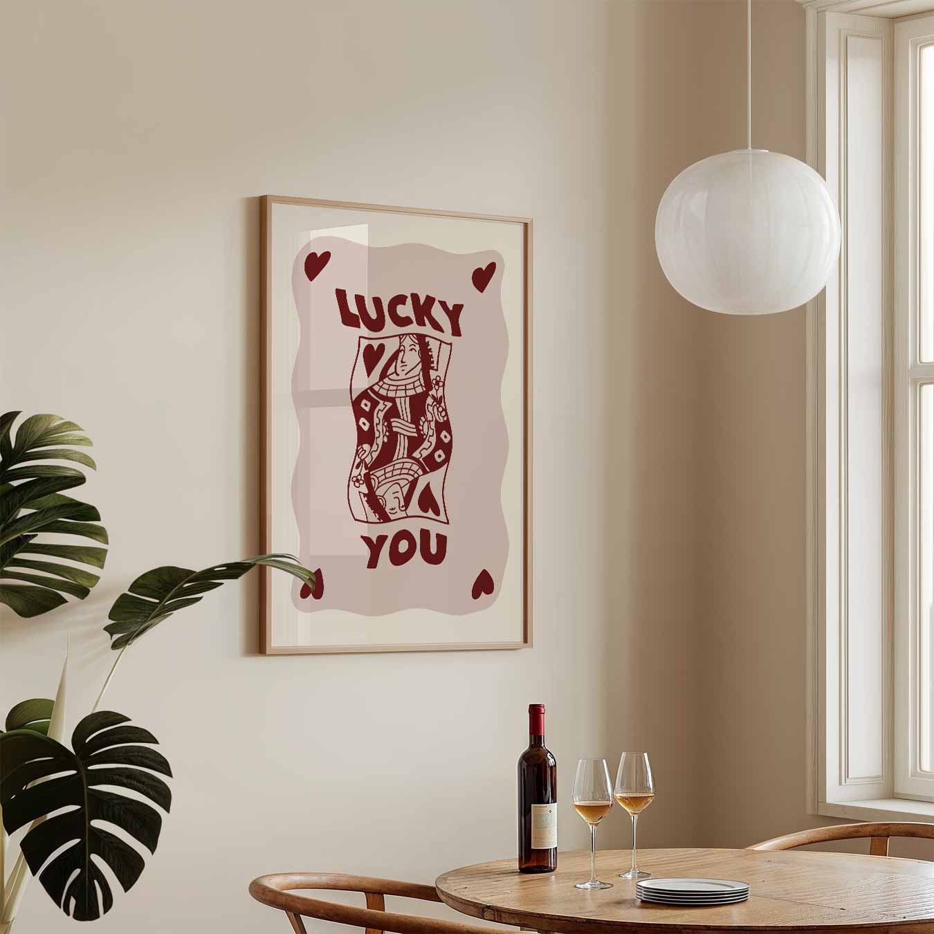 Lucky You Pokerkaart Poster-WallArtistic