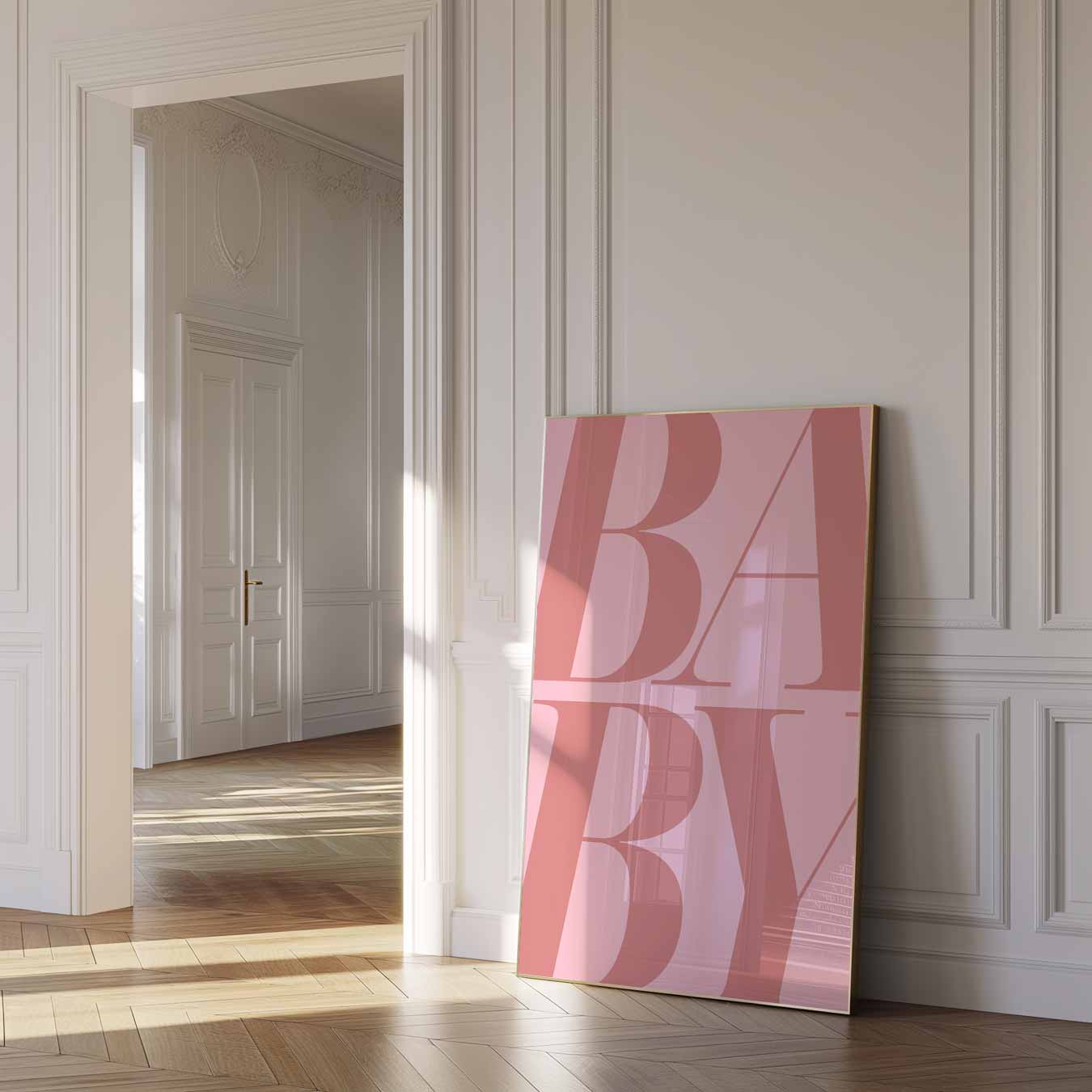 Stijlvolle Baby Typografie Poster-WallArtistic