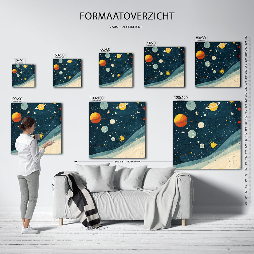 Kosmische vormen Kunstwerk