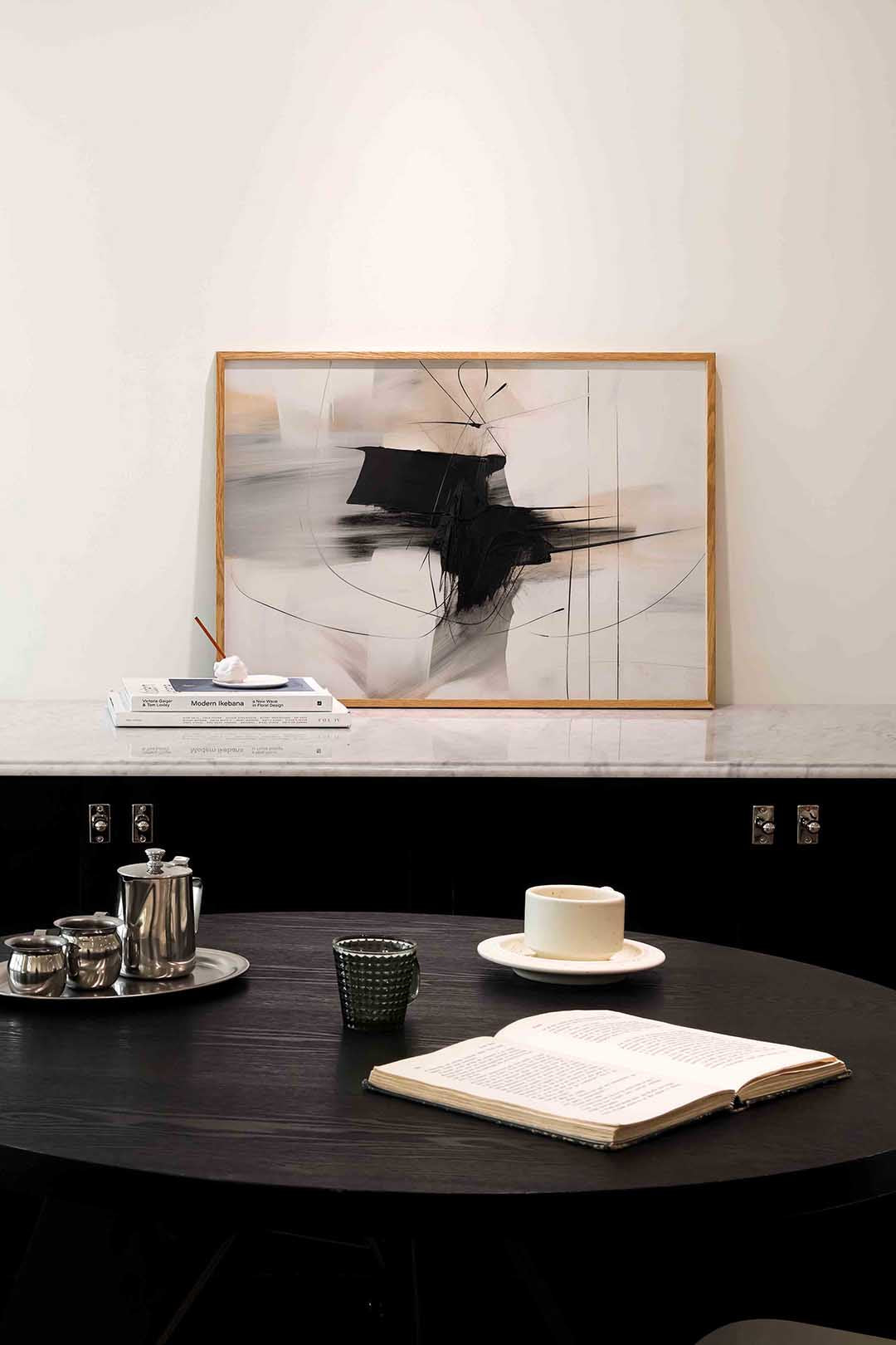 Abstracte lijnen en vormen Poster