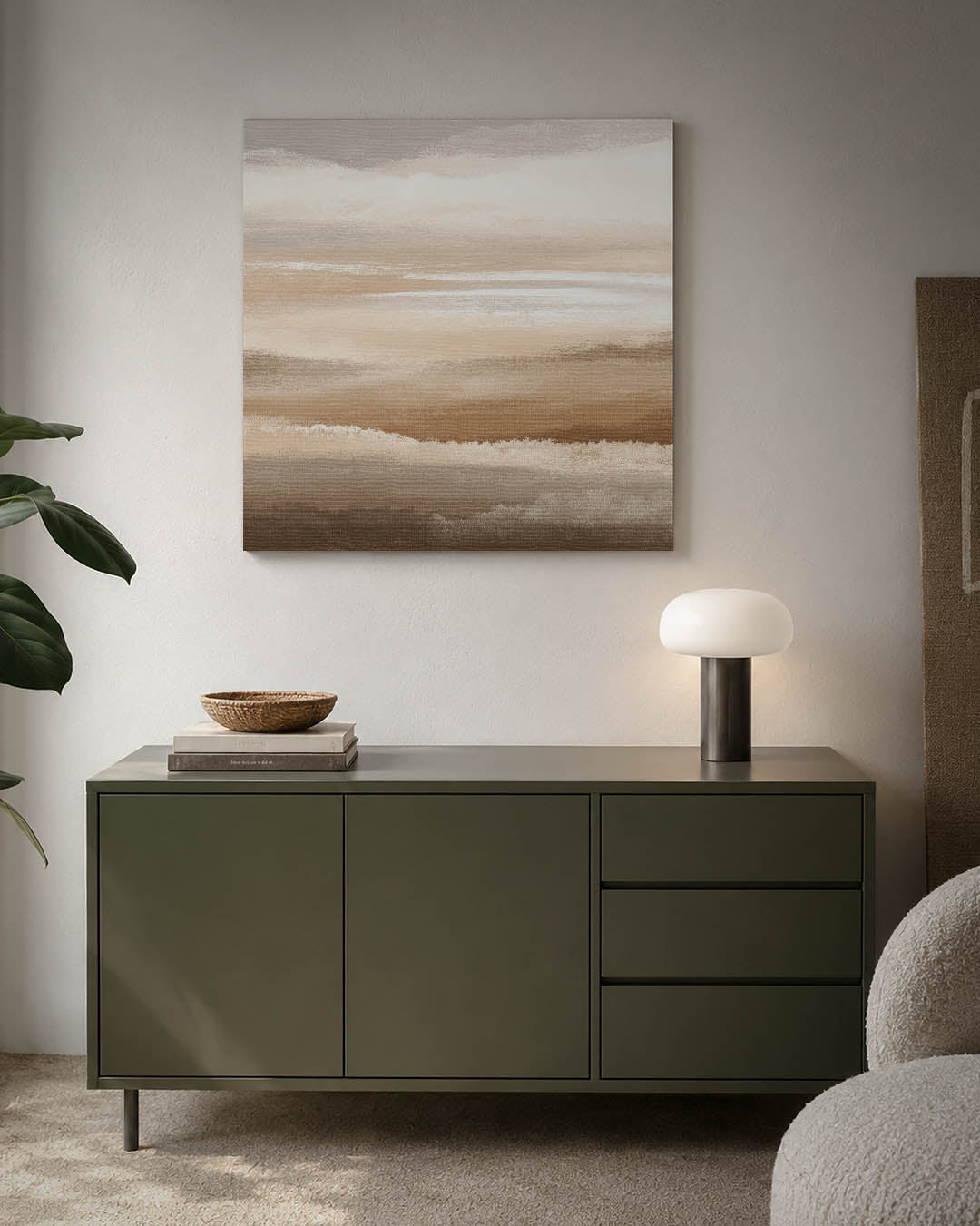 Zachte horizontale lijnen Kunstwerk
