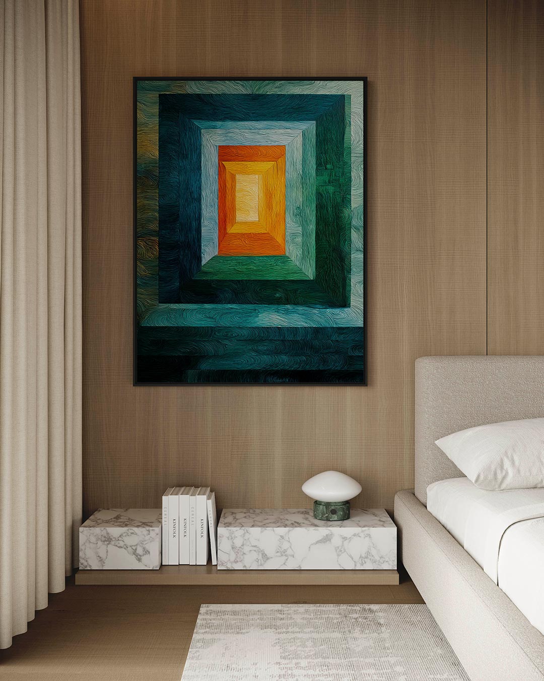 Kleurrijke geometrie Kunstwerk