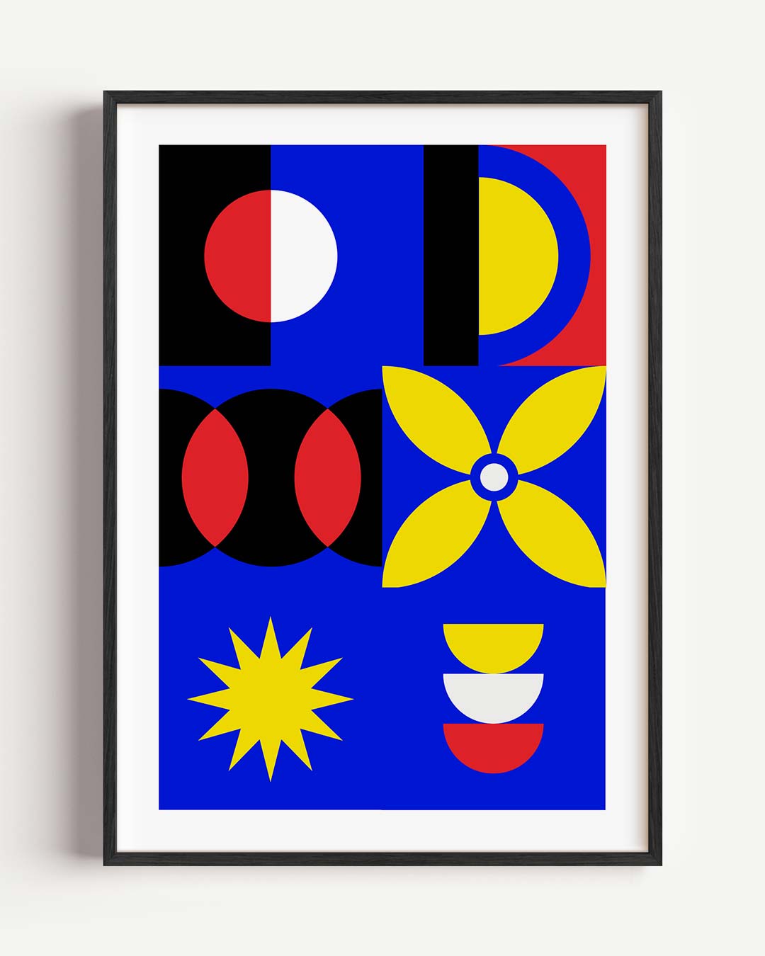 Geometrische Kleurexplosie Poster-WallArtistic