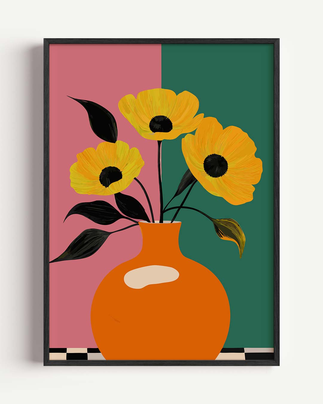 Stijlvolle Bloemenvaas Poster-WallArtistic