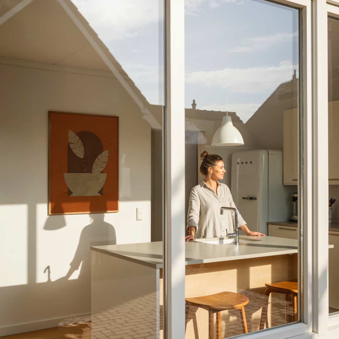 Stijlvolle Abstracte Bladeren Poster-WallArtistic