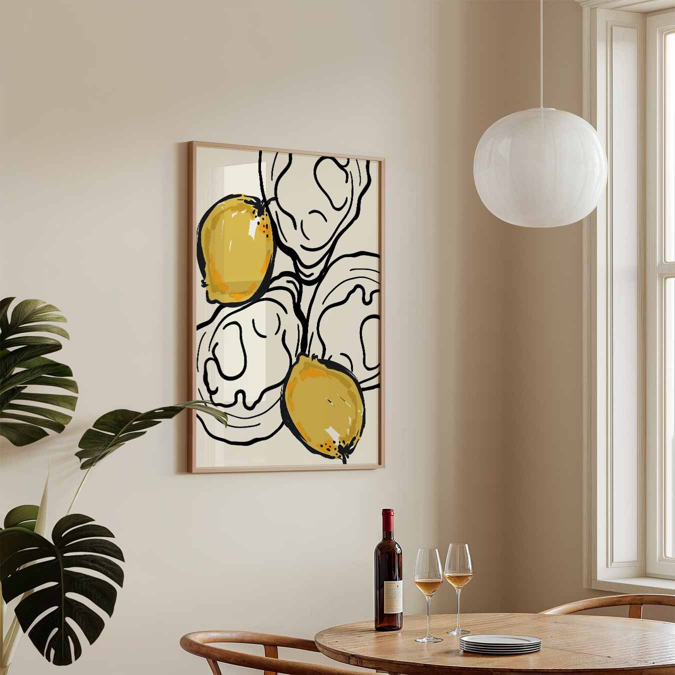 Moderne Citroenillustratie Poster-WallArtistic