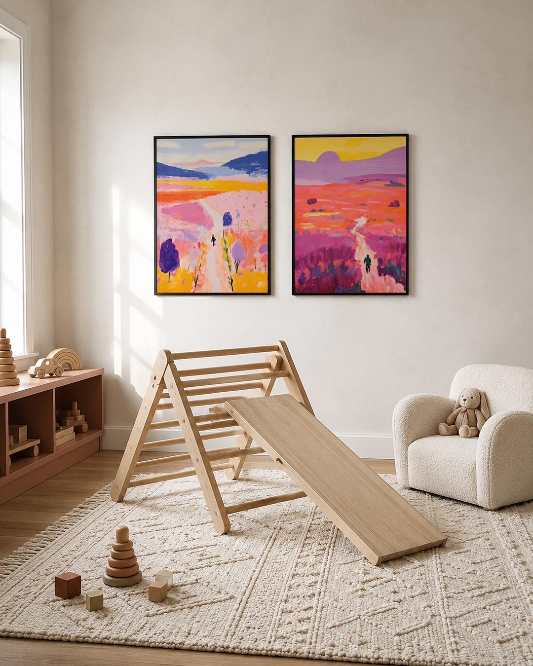 Kleurrijke landschapsdroom Posterset