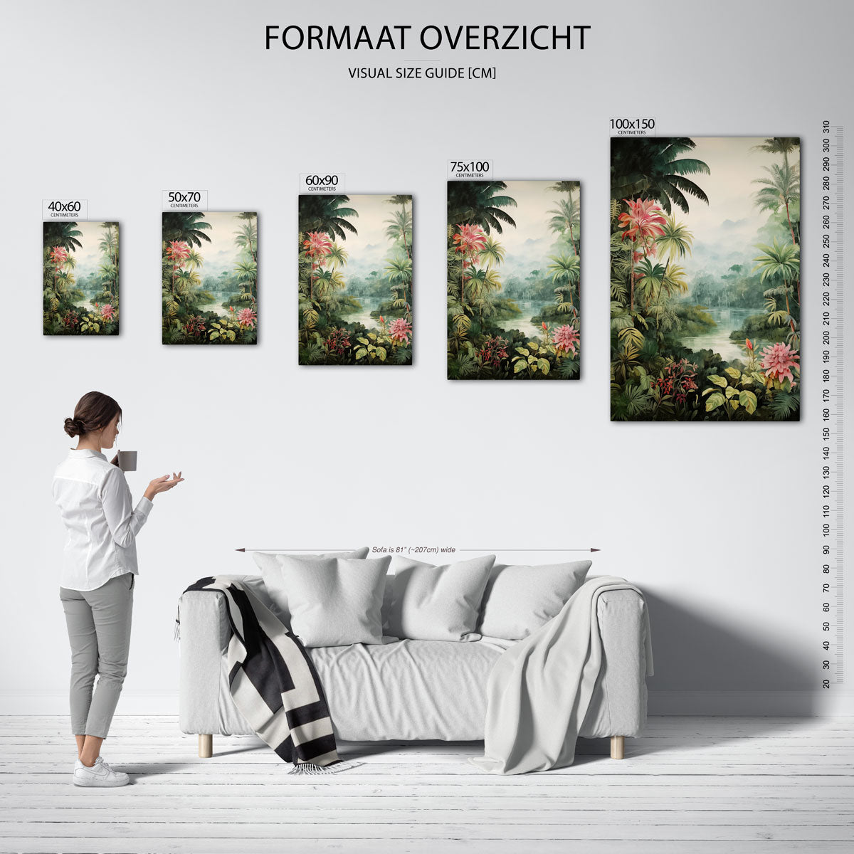 Tropisch landschap Kunstwerk