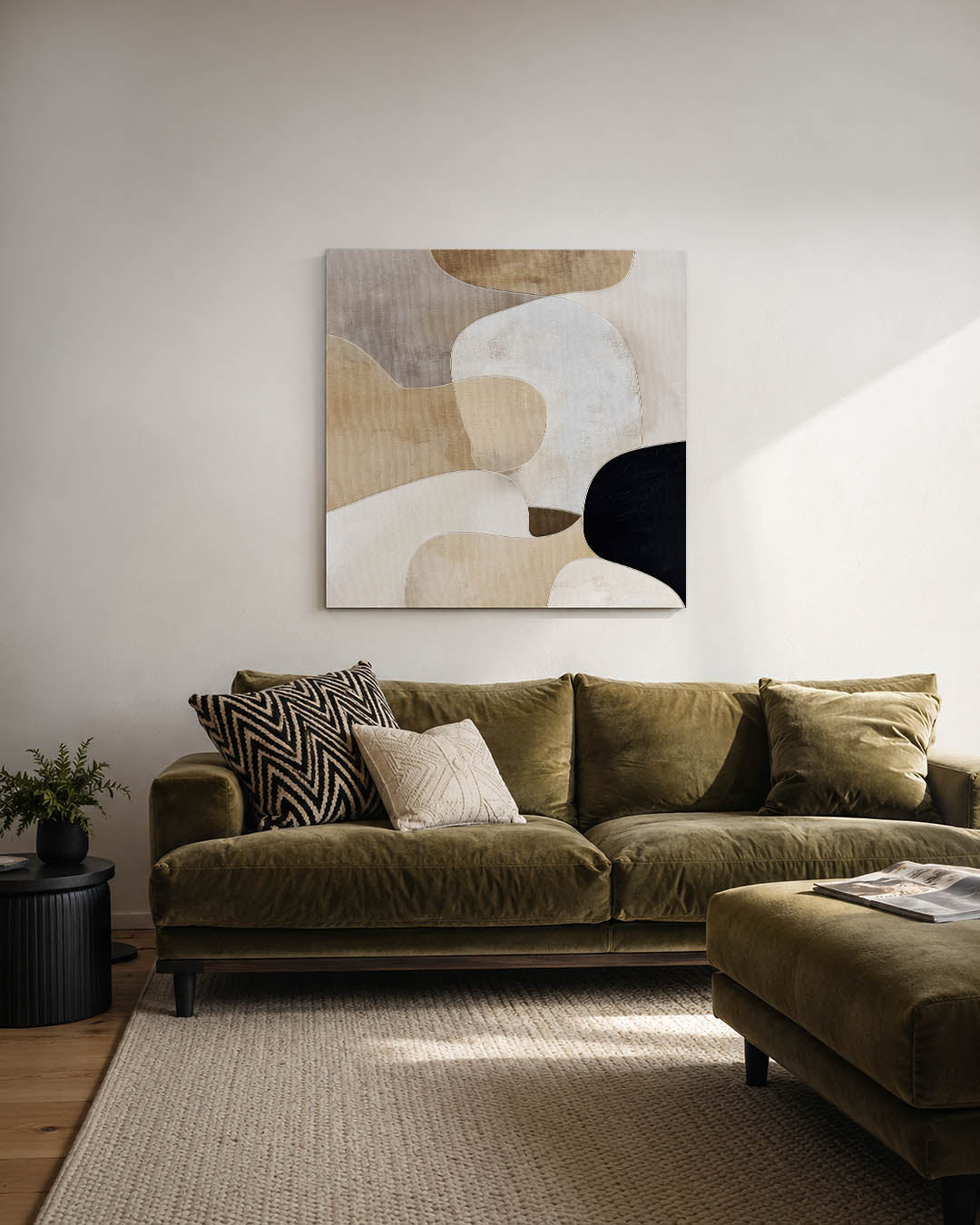 Organische vormen compositie Kunstwerk
