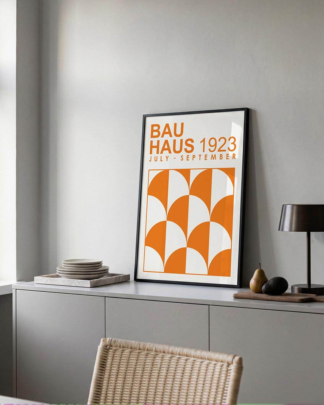 Oranje vlakritme Poster