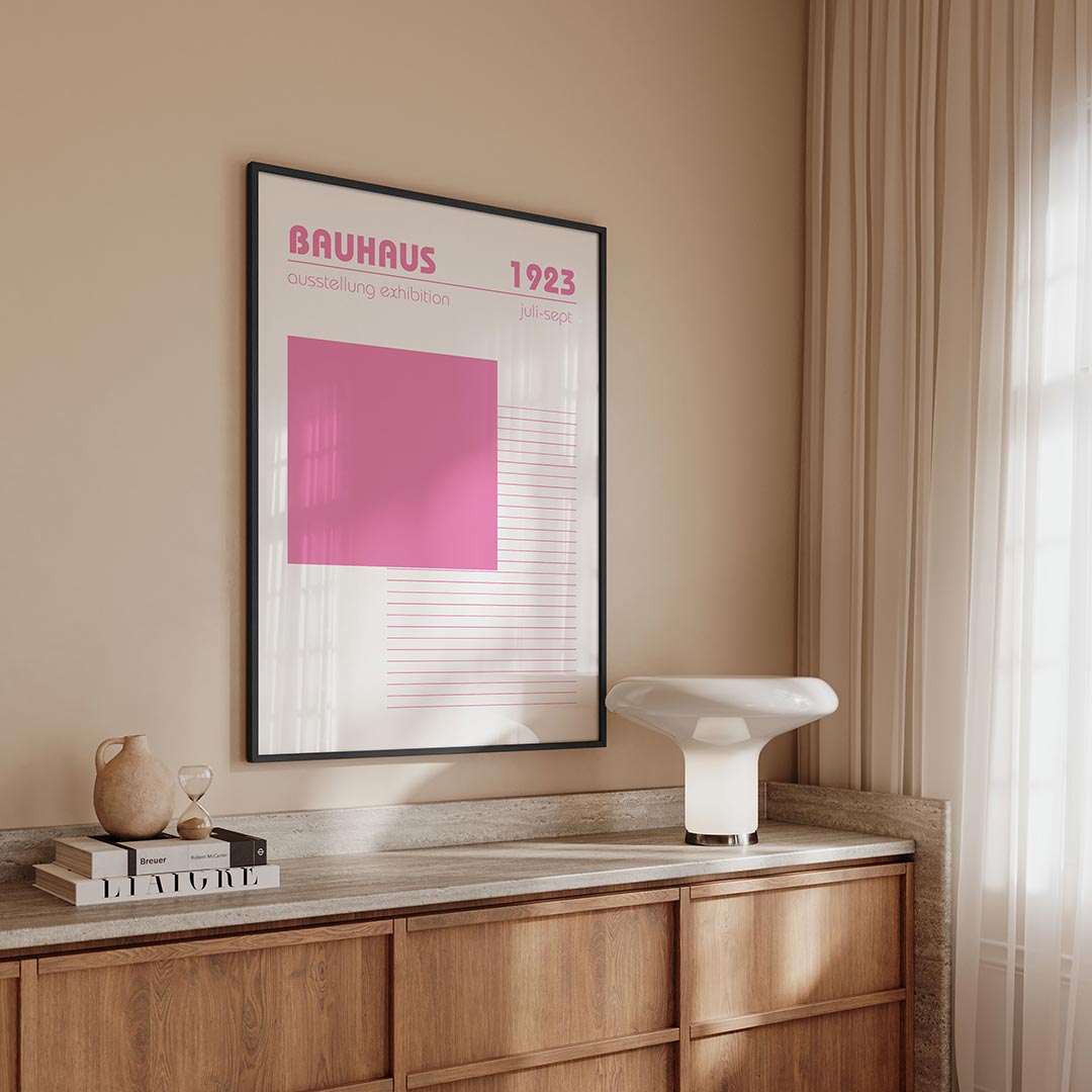 Roze vlakstructuur Poster