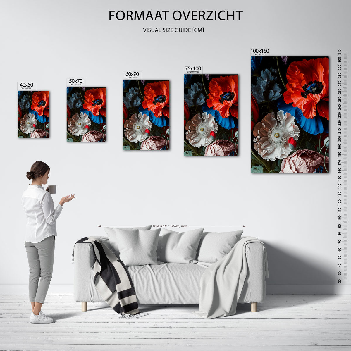 Bloemenexplosie Kunstwerk