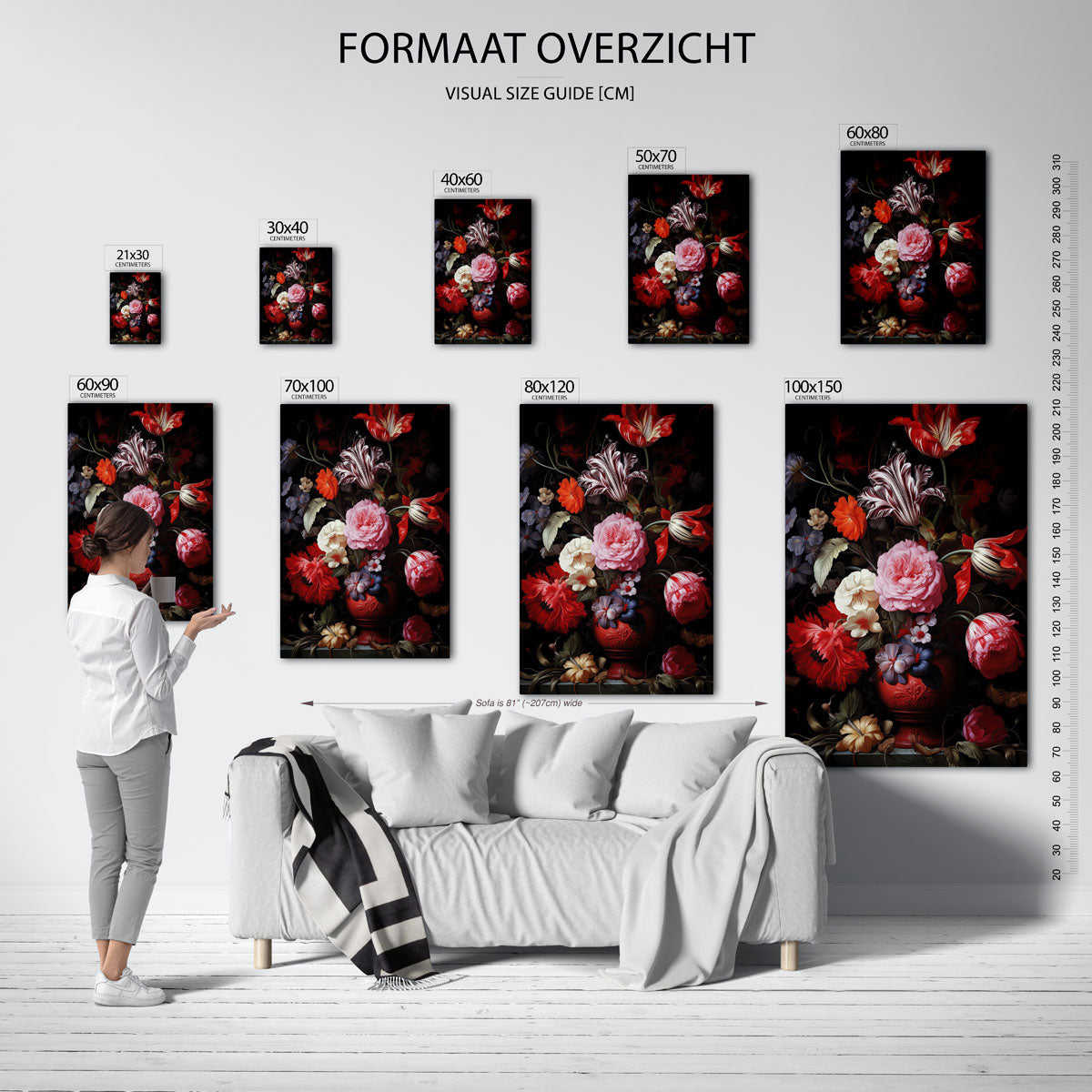 Bloemen in vaas Poster