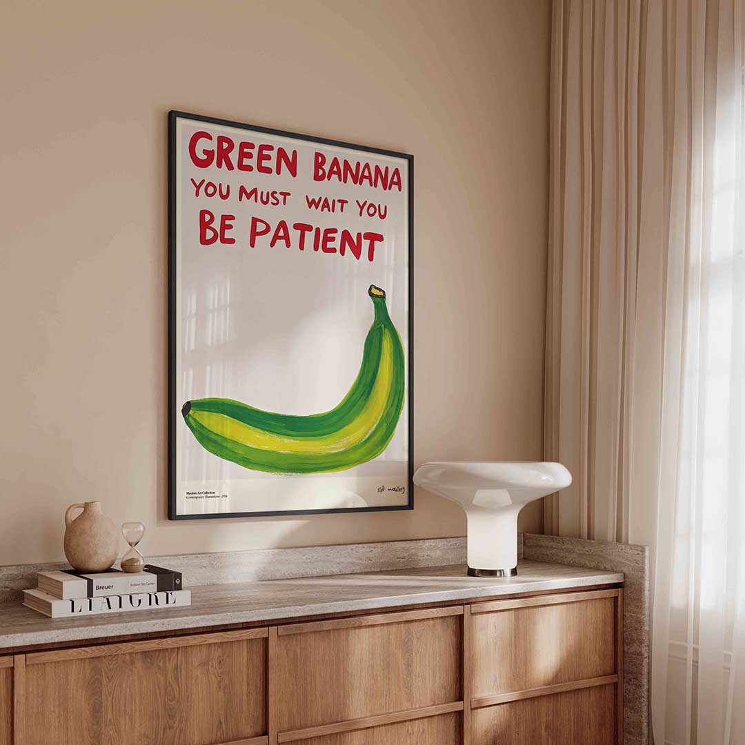 Groene banaan Poster