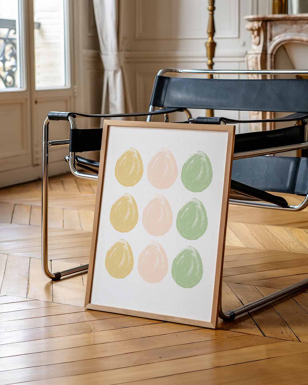 Vrolijke Pastel Dot Art Poster-WallArtistic