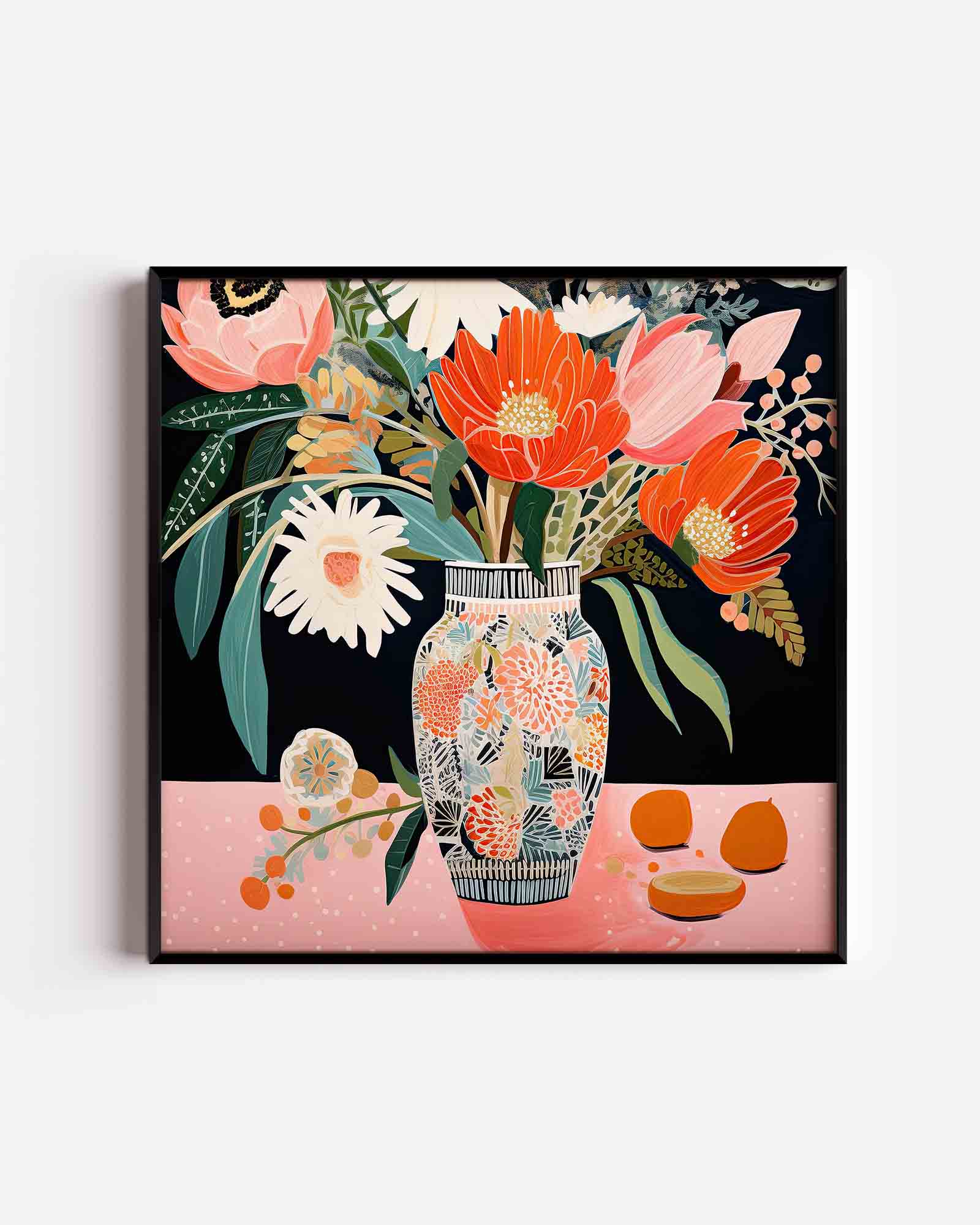 Bloemen in vaas Poster
