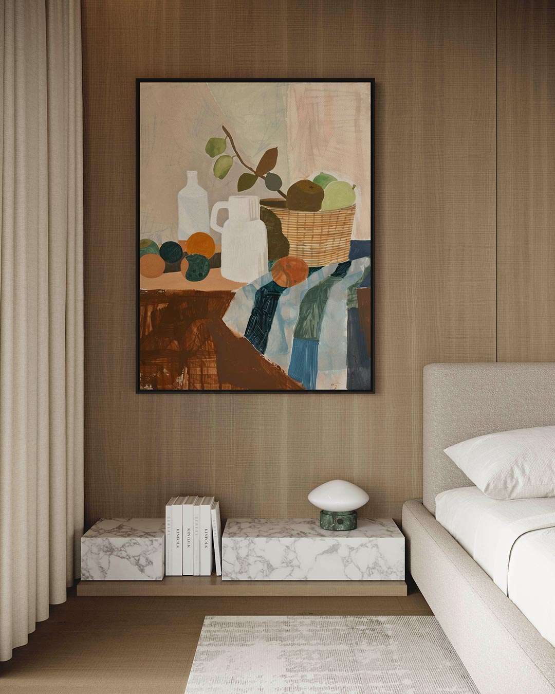 Fruit en vormen Kunstwerk
