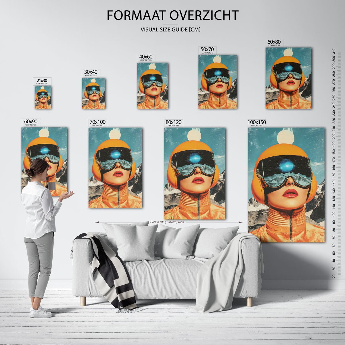 Retro futuristische ruimte Poster