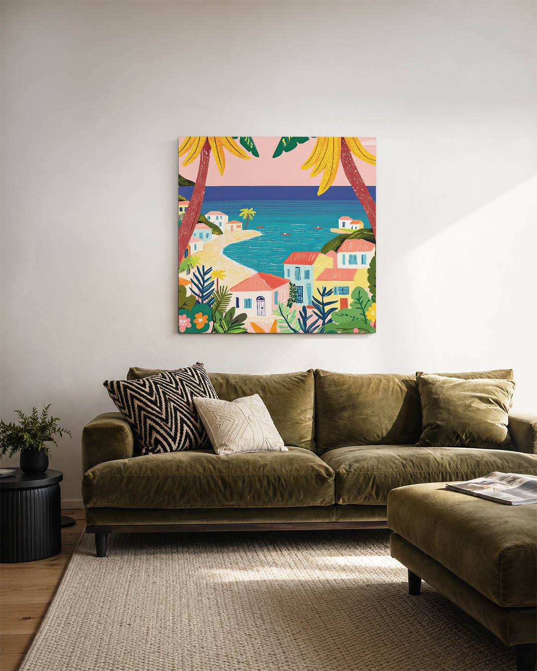 Vrolijk strandtafereel Kunstwerk