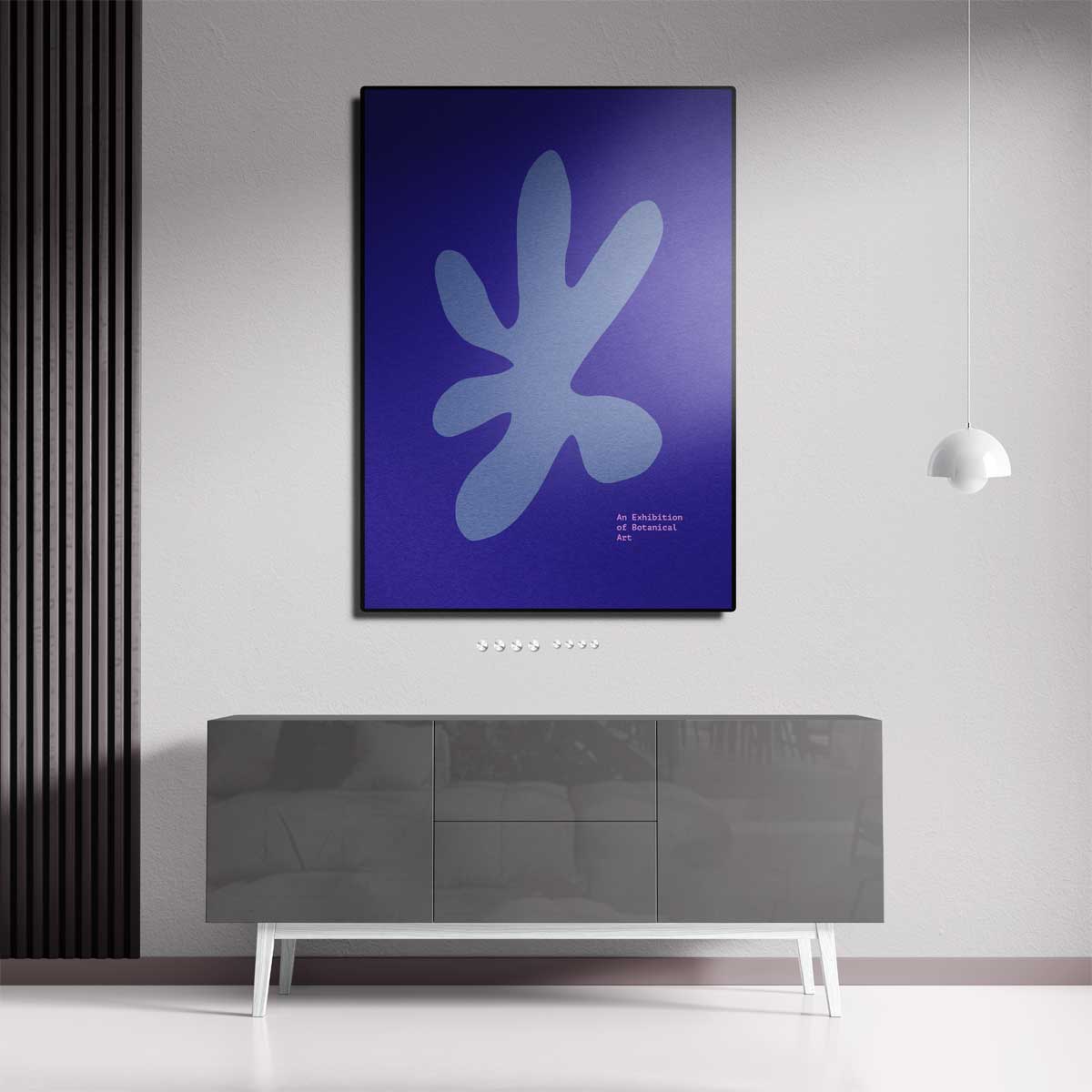 Botanisch Blauw Kunstwerk-canvas-dibond-plexiglas-wanddecoratie-WallArtistic