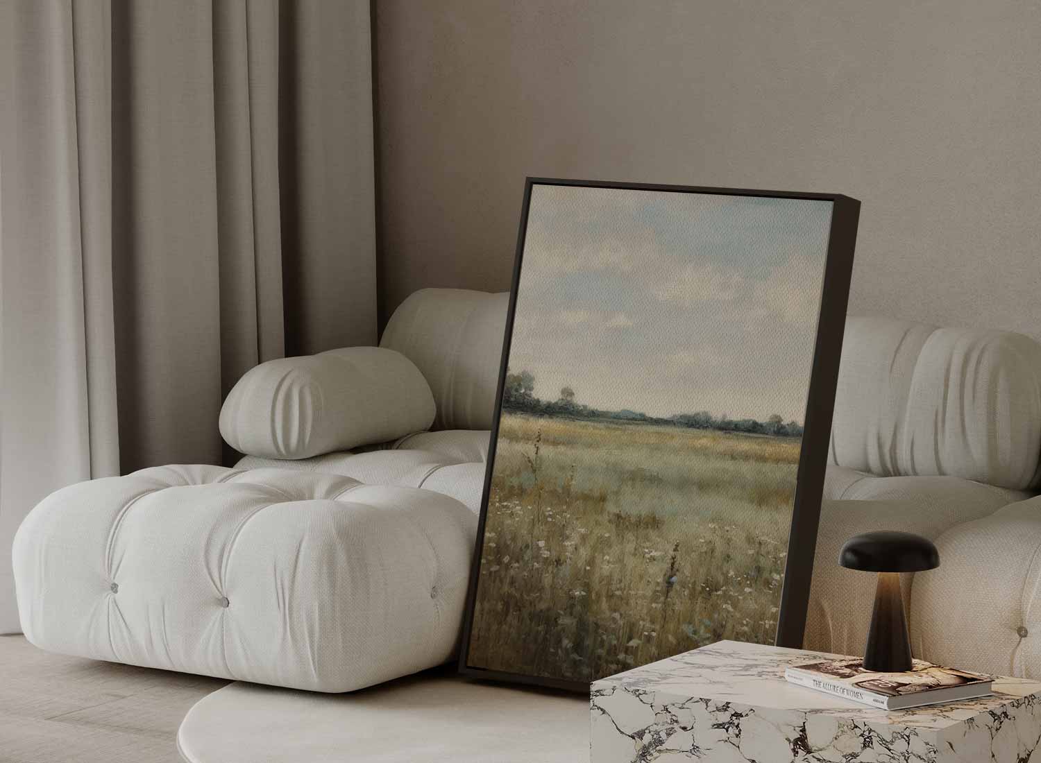 Zomers Veldlandschap Kunstwerk-canvas-dibond-plexiglas-wanddecoratie-WallArtistic