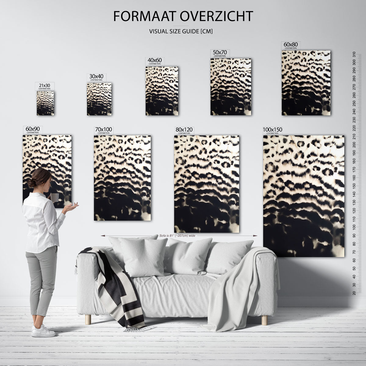 Zwart witte patronen Poster