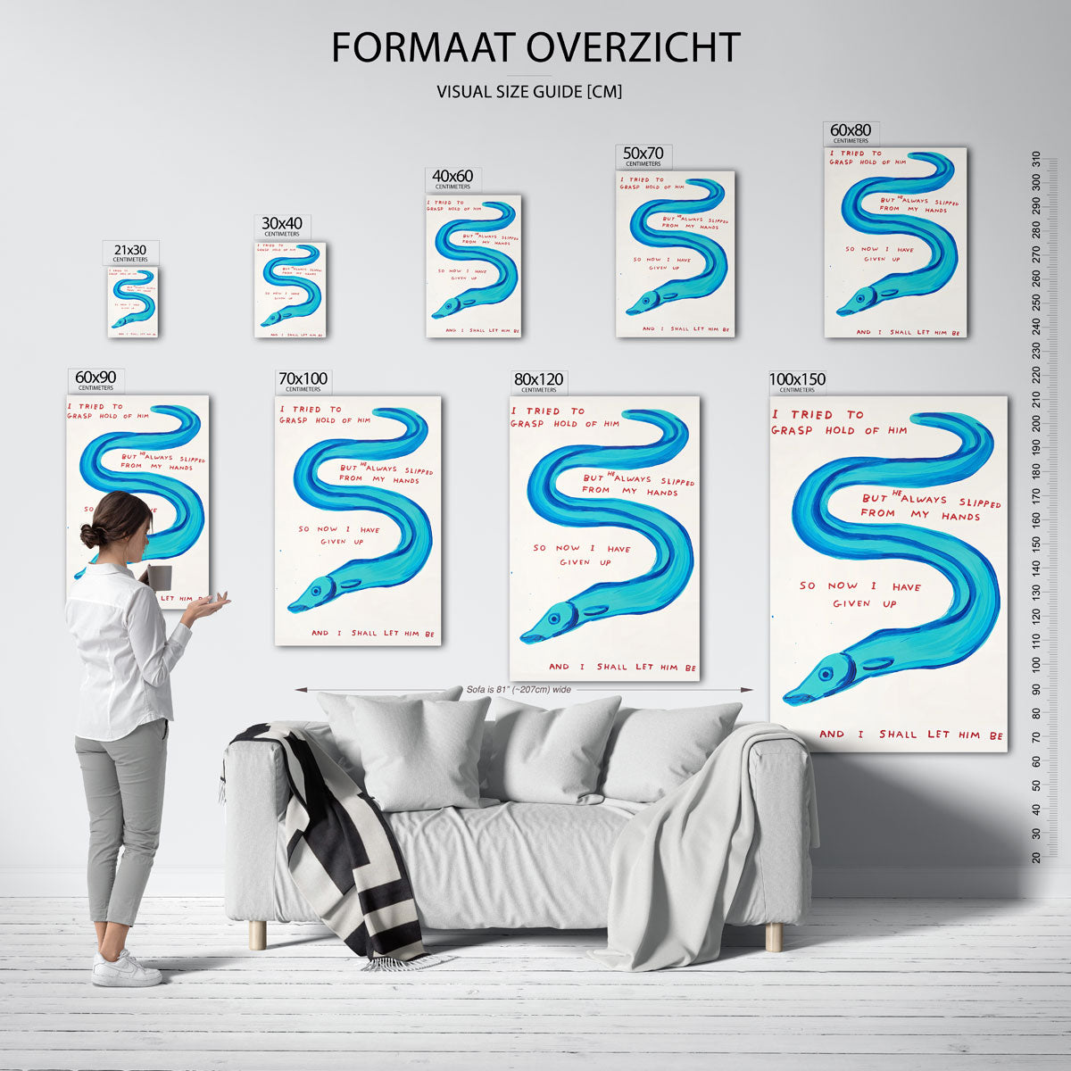 Blauwe slang Poster