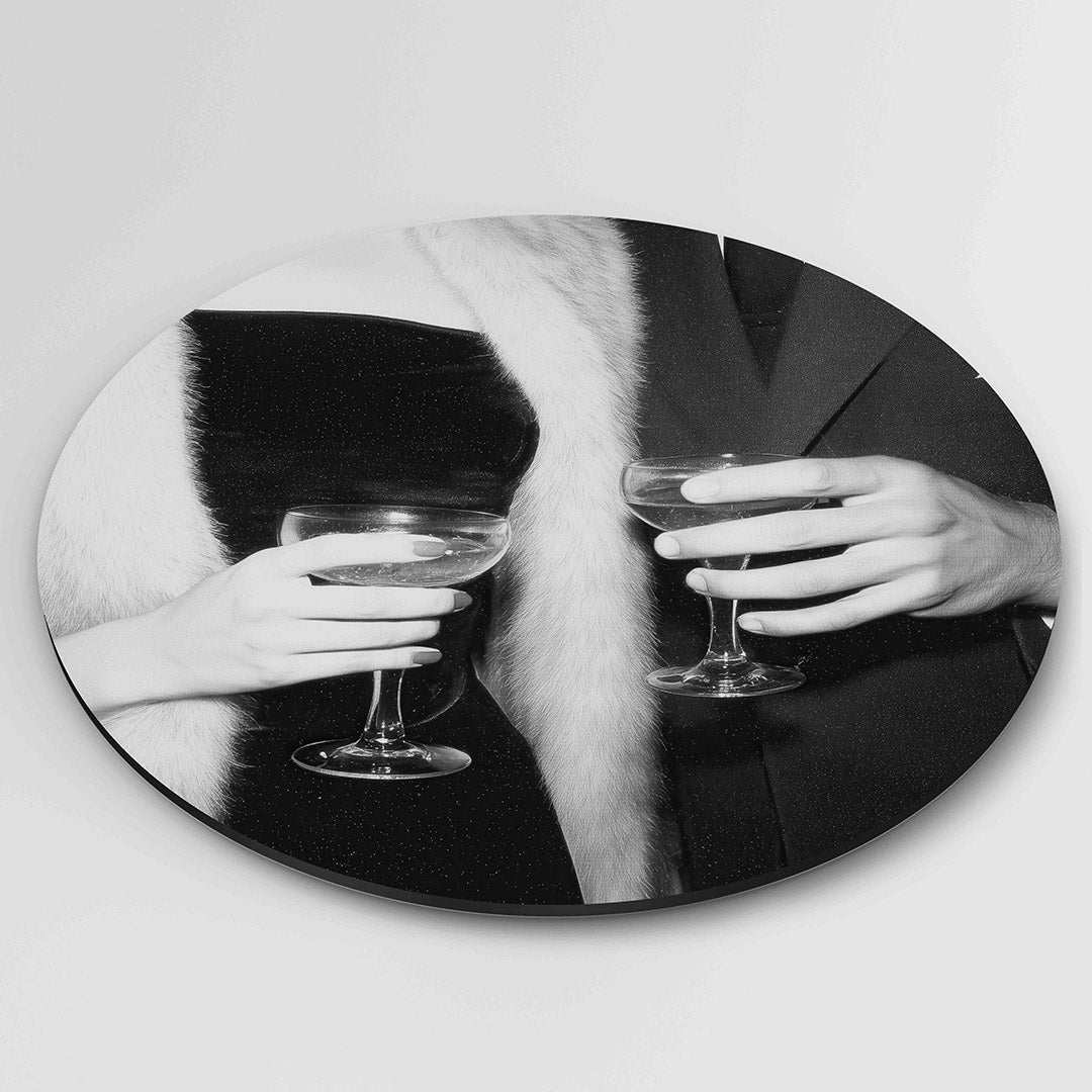 Champagneglazen en avondkleding Muurcirkel
