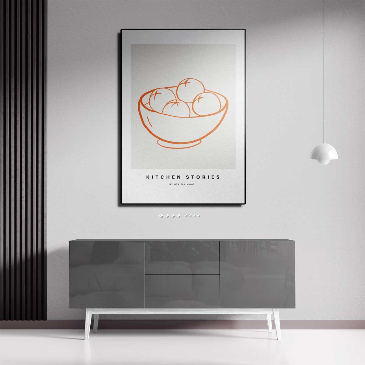 Kitchen Stories: Mandarijnen in de Kom Kunstwerk-canvas-dibond-plexiglas-wanddecoratie-WallArtistic