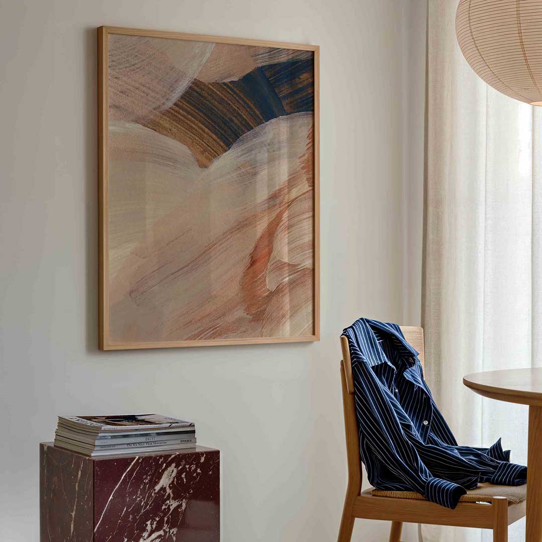 Abstracte penseelstreken Poster