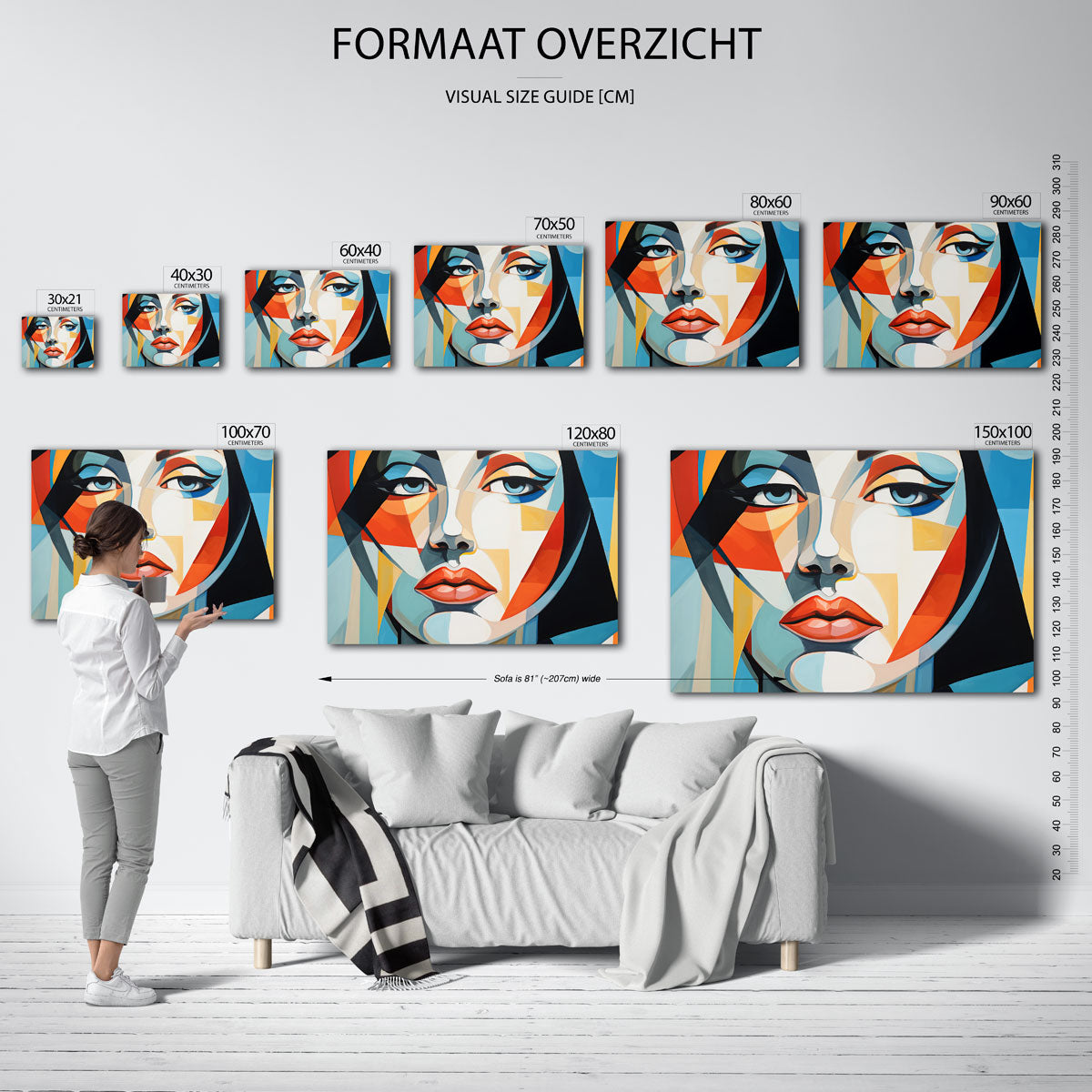 Geometrisch gezicht Poster