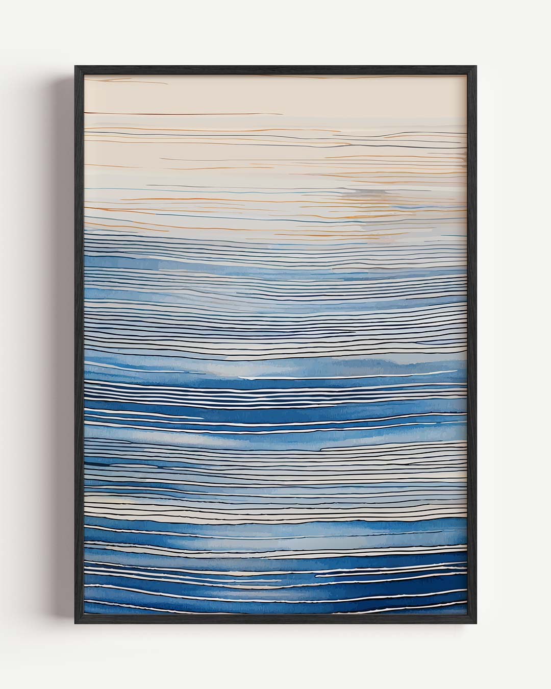 Blauwe Harmonie Wandposter-WallArtistic