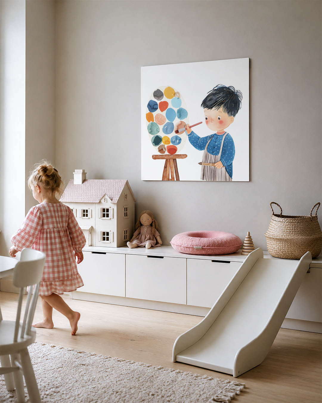 Speelse kleurenpalet Kunstwerk