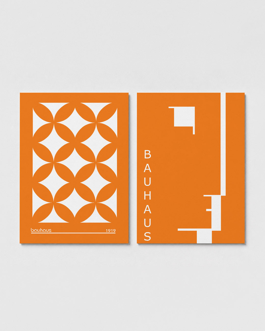 Oranje cirkelpatroon Posterset