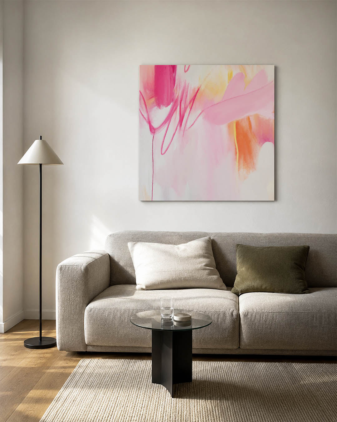 Dynamische kleurenexplosie Kunstwerk