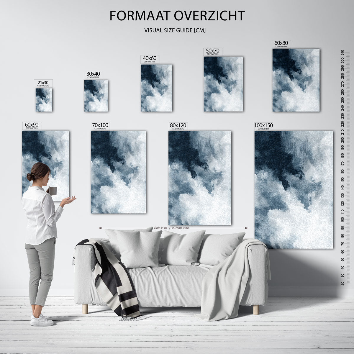 Abstracte wolken Poster