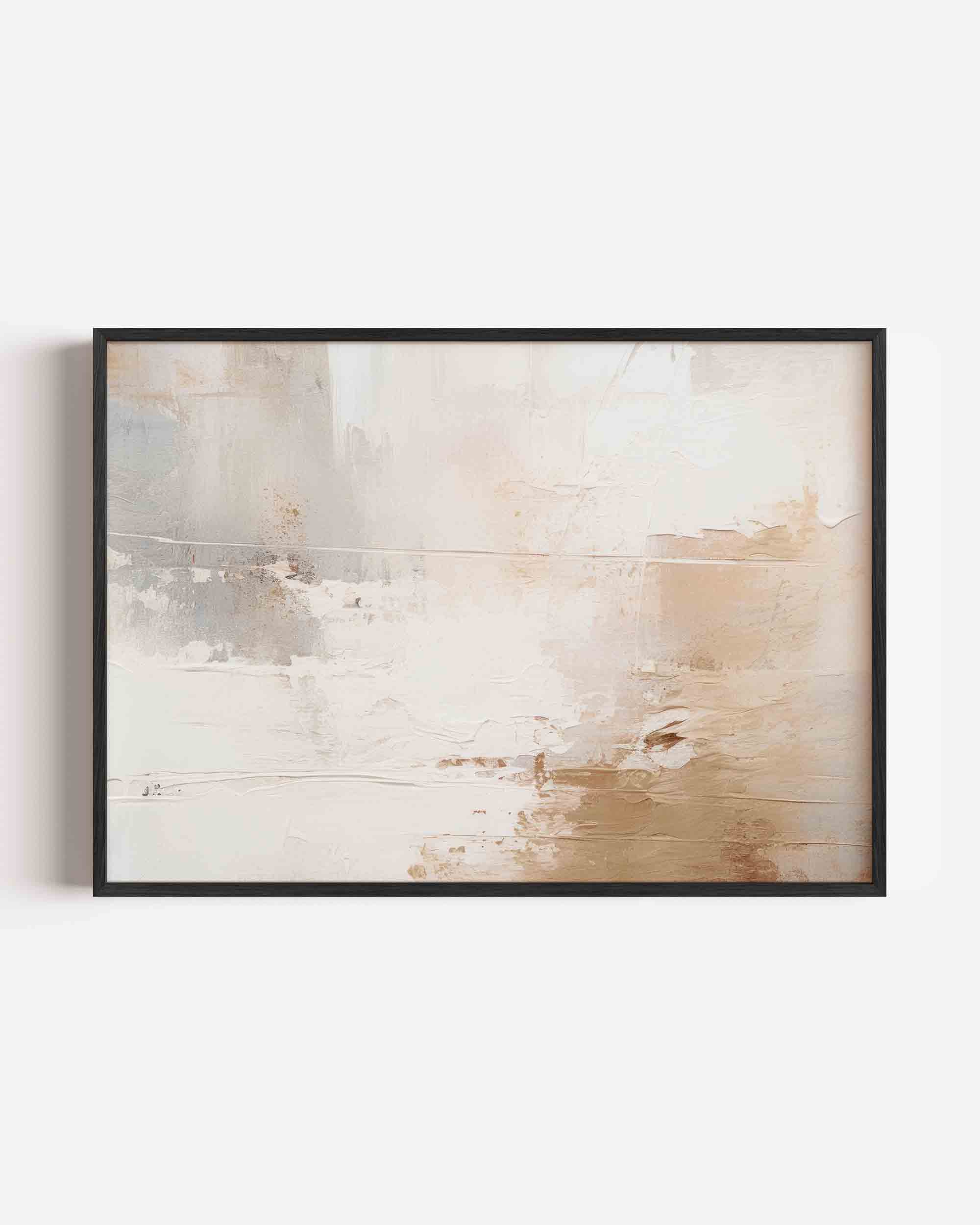 Abstracte beige en witte Poster