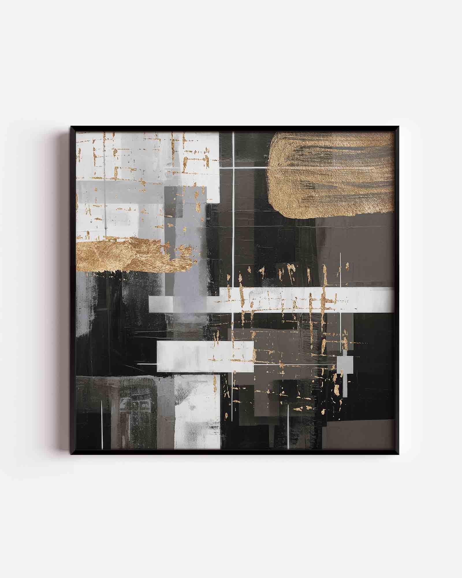 Abstracte gouden accenten Poster