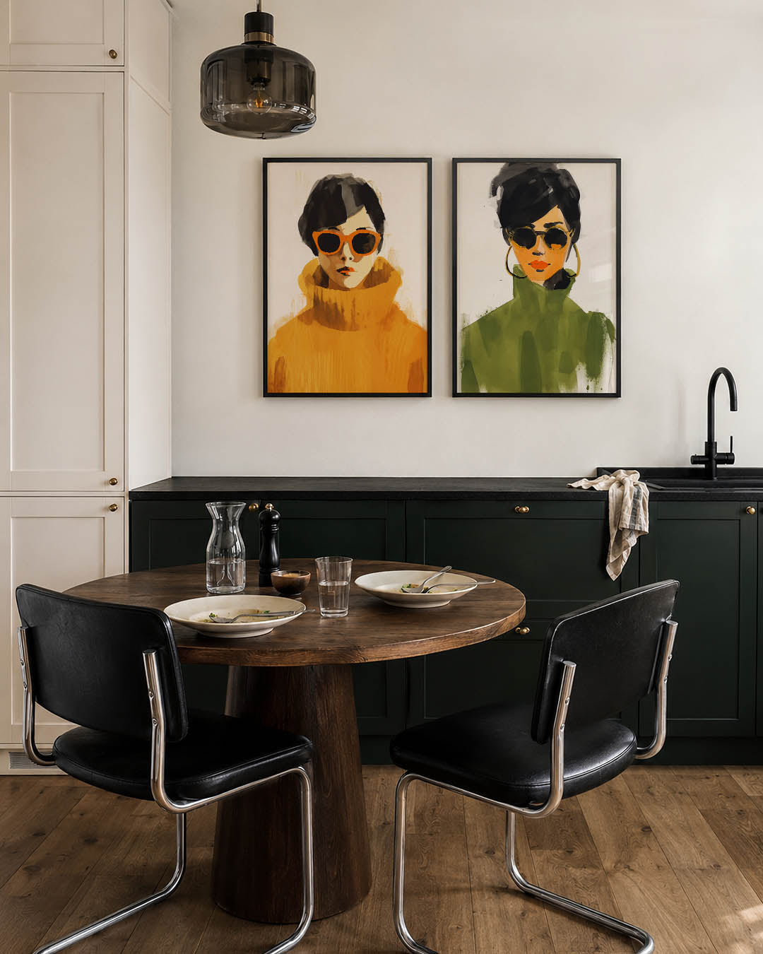 Kleurvlakken en portret Posterset