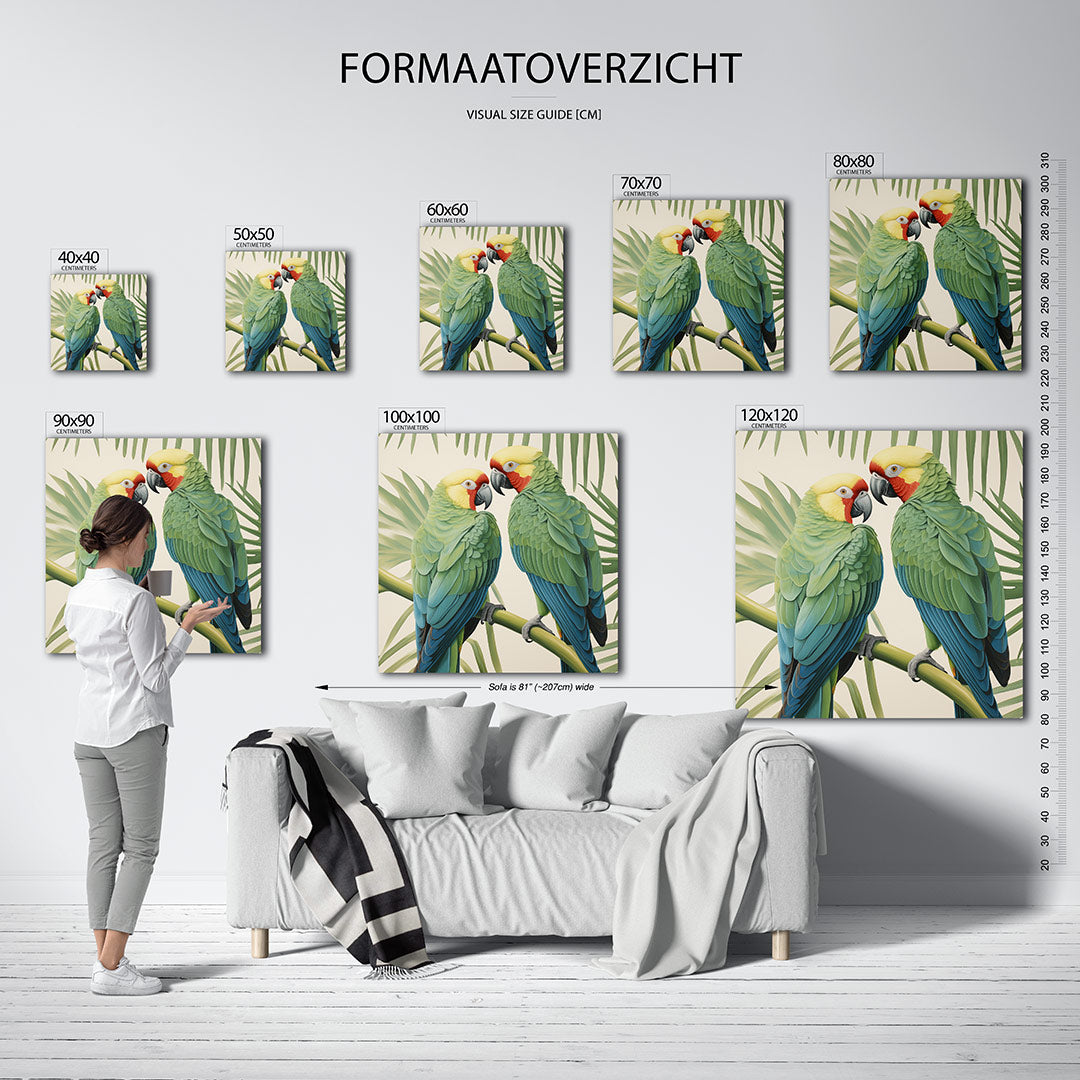 Tropische vogels Kunstwerk