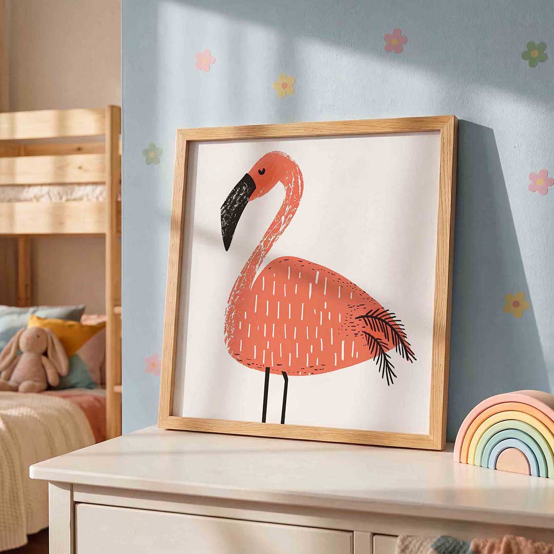 Flamingo illustratie Poster