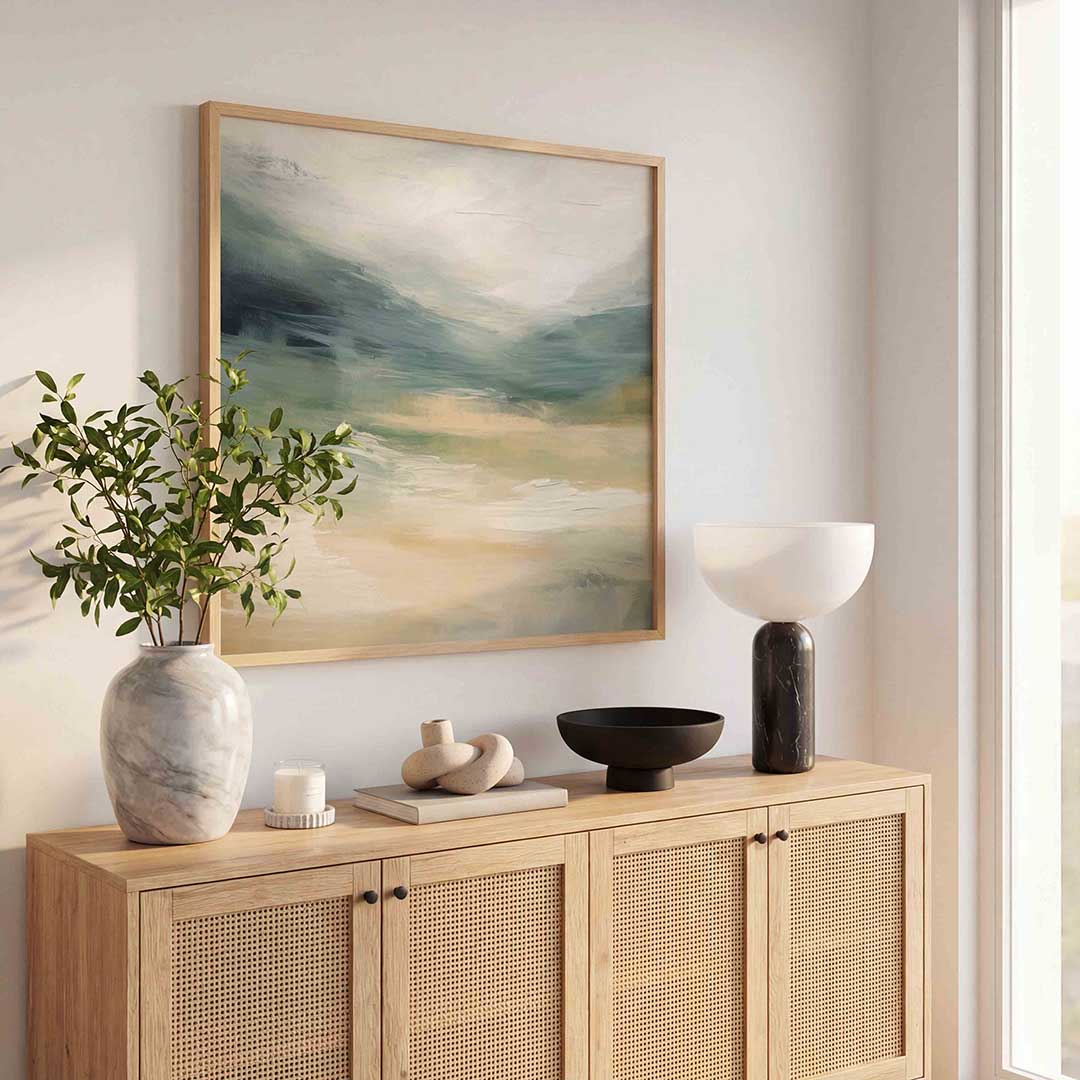 Abstracte landschapsweergave Poster