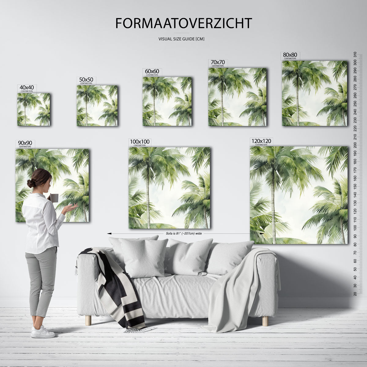 Palmboom bladeren Poster